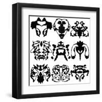 Nine Rorschach Test-akova-Framed Art Print