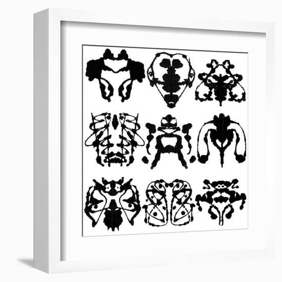 Nine Rorschach Test-akova-Framed Art Print