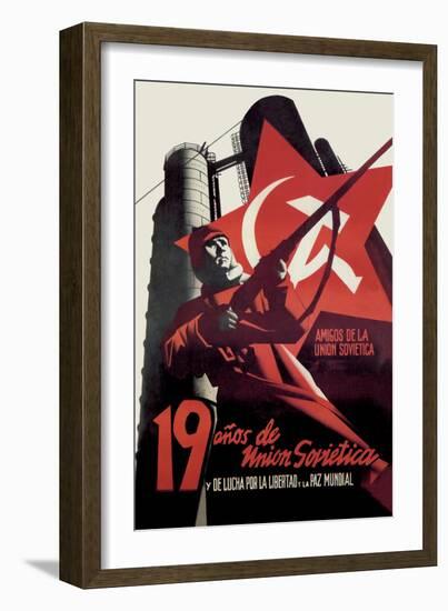 Nineteen Years of the Soviet Union and the Fight for Freedom and World Peace-Josep Renau Montoro-Framed Art Print