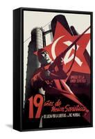 Nineteen Years of the Soviet Union and the Fight for Freedom and World Peace-Josep Renau Montoro-Framed Stretched Canvas