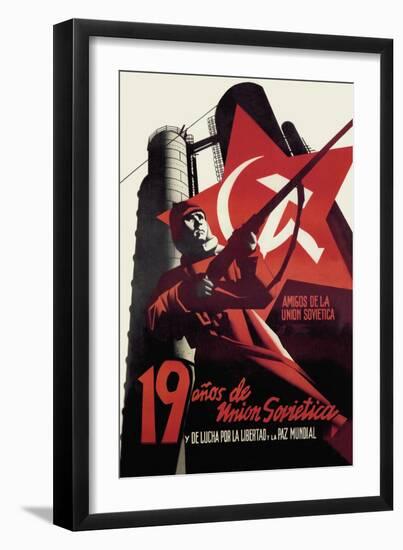 Nineteen Years of the Soviet Union and the Fight for Freedom and World Peace-Josep Renau Montoro-Framed Art Print