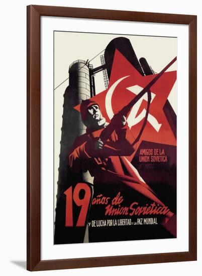 Nineteen Years of the Soviet Union and the Fight for Freedom and World Peace-Josep Renau Montoro-Framed Art Print