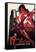 Nineteen Years of the Soviet Union and the Fight for Freedom and World Peace-Josep Renau Montoro-Framed Stretched Canvas