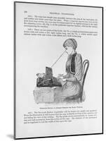 Nineteenth Century Book Illustration of a Woman at a Typewriter-null-Mounted Giclee Print