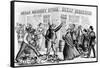 Nineteenth Century Lithograph of "Cheap Groceries"-null-Framed Stretched Canvas