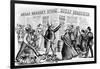 Nineteenth Century Lithograph of "Cheap Groceries"-null-Framed Giclee Print