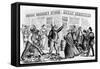 Nineteenth Century Lithograph of "Cheap Groceries"-null-Framed Stretched Canvas