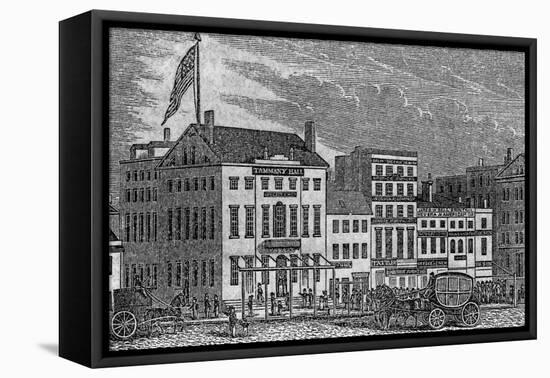 Nineteenth-Century Print of Tammany Hall-null-Framed Stretched Canvas