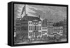 Nineteenth-Century Print of Tammany Hall-null-Framed Stretched Canvas