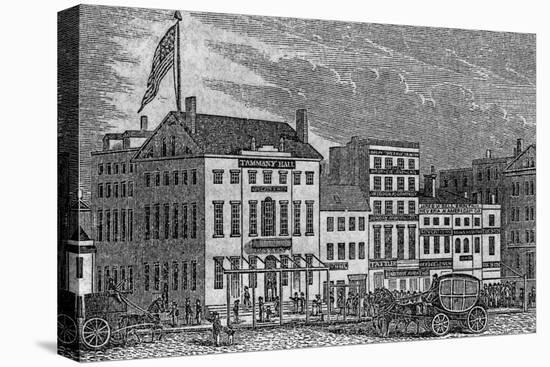 Nineteenth-Century Print of Tammany Hall-null-Stretched Canvas