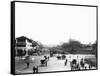 Nineteenth Century Street Scene in Singapore-null-Framed Stretched Canvas