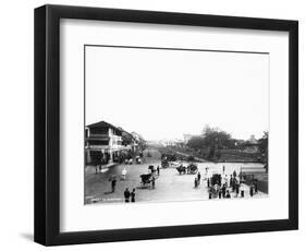 Nineteenth Century Street Scene in Singapore-null-Framed Photographic Print