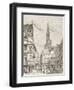 Nineteenth Century View of Old Houses in Strasbourg, France-null-Framed Giclee Print