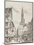 Nineteenth Century View of Old Houses in Strasbourg, France-null-Mounted Giclee Print