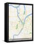 Ningbo, China Map-null-Framed Stretched Canvas