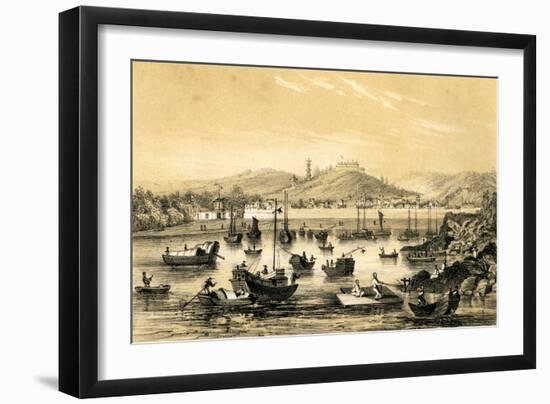 Ningbo, One of the Five Ports Opened by the Late Treaty to British Commerce, China, 1847-JW Giles-Framed Giclee Print