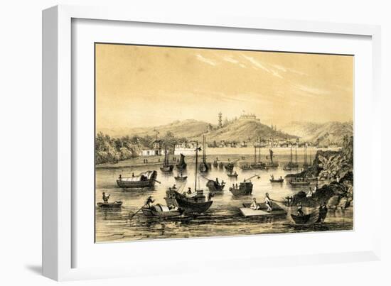 Ningbo, One of the Five Ports Opened by the Late Treaty to British Commerce, China, 1847-JW Giles-Framed Giclee Print