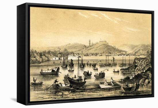 Ningbo, One of the Five Ports Opened by the Late Treaty to British Commerce, China, 1847-JW Giles-Framed Stretched Canvas