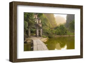 Ninh Binh, Northern Vietnam. Bich Dong Pagoda Nearby Ngu Nhac Mountain. Mountain.-Marco Bottigelli-Framed Photographic Print