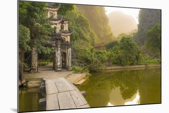 Ninh Binh, Northern Vietnam. Bich Dong Pagoda Nearby Ngu Nhac Mountain. Mountain.-Marco Bottigelli-Mounted Photographic Print