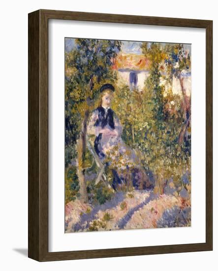 Nini in the Garden, 1876-Pierre-Auguste Renoir-Framed Giclee Print