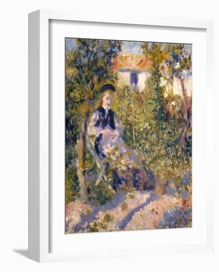 Nini in the Garden, 1876-Pierre-Auguste Renoir-Framed Giclee Print