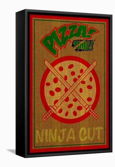 Ninja Cut Pizza 3-null-Framed Stretched Canvas