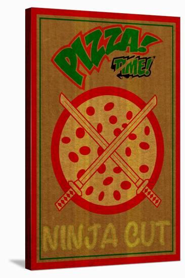 Ninja Cut Pizza 3-null-Stretched Canvas