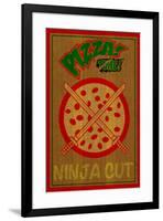 Ninja Cut Pizza 3-null-Framed Standard Poster