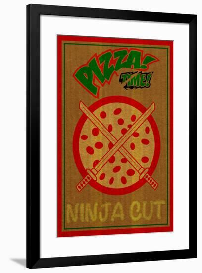 Ninja Cut Pizza 3-null-Framed Standard Poster