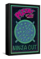 Ninja Cut Pizza-null-Framed Stretched Canvas