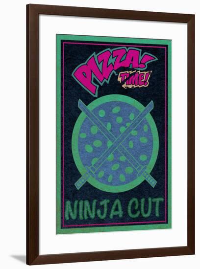 Ninja Cut Pizza-null-Framed Poster