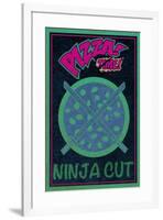 Ninja Cut Pizza-null-Framed Poster