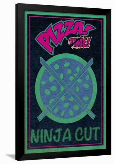 Ninja Cut Pizza-null-Framed Poster