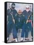 Ninja Mexican Wrestlers with Nunchuks-null-Framed Stretched Canvas