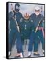 Ninja Mexican Wrestlers with Nunchuks-null-Framed Stretched Canvas