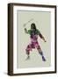 Ninja Watercolor 2-NaxArt-Framed Art Print