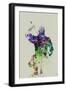 Ninja Watercolor-NaxArt-Framed Art Print