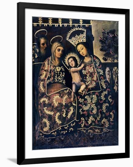 Niño Jesús, Virgen María, Santa Ana y San Joaquín, Museo de Arte Colonial, Bogotá, Colombia-null-Framed Giclee Print