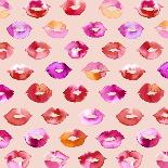 Sweet Love Kisses Pink Lips-Ninola Designs-Art Print