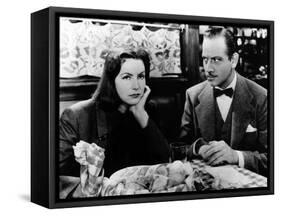 NINOTCHKA, 1939 directed by ERNST LUBITSCH Greta Garbo / Melvyn Douglas (b/w photo)-null-Framed Stretched Canvas