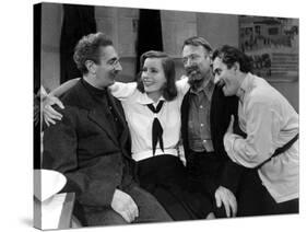 NINOTCHKA, 1939 directed by ERNST LUBITSCH Sig Rumann, Greta Garbo, Felix Blessart and Alexander Gr-null-Stretched Canvas