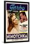 NINOTCHKA, from left: Greta Garbo, Melvyn Douglas, 1939.-null-Framed Art Print