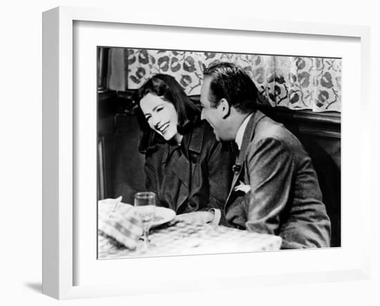 Ninotchka, Greta Garbo, Melvyn Douglas, 1939, Laughing-null-Framed Photo