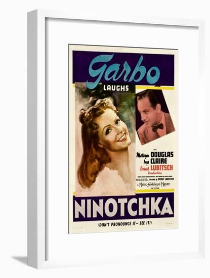 Ninotchka, Greta Garbo, Melvyn Douglas, 1939-null-Framed Art Print