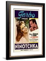 Ninotchka, Greta Garbo, Melvyn Douglas, 1939-null-Framed Art Print