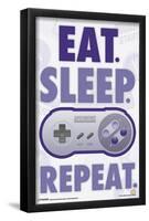 Nintendo - Eat, Sleep, Game, Repeat-null-Framed Poster