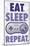 Nintendo - Eat, Sleep, Game, Repeat-null-Mounted Poster