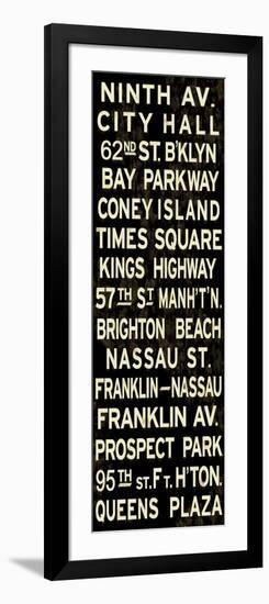 Ninth Av. Weathered Sign-null-Framed Art Print