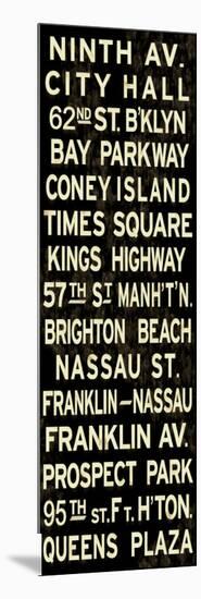 Ninth Av. Weathered Sign-null-Mounted Art Print